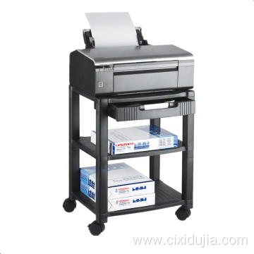 3 Tiers Shelf height adjustable mobile printer cart